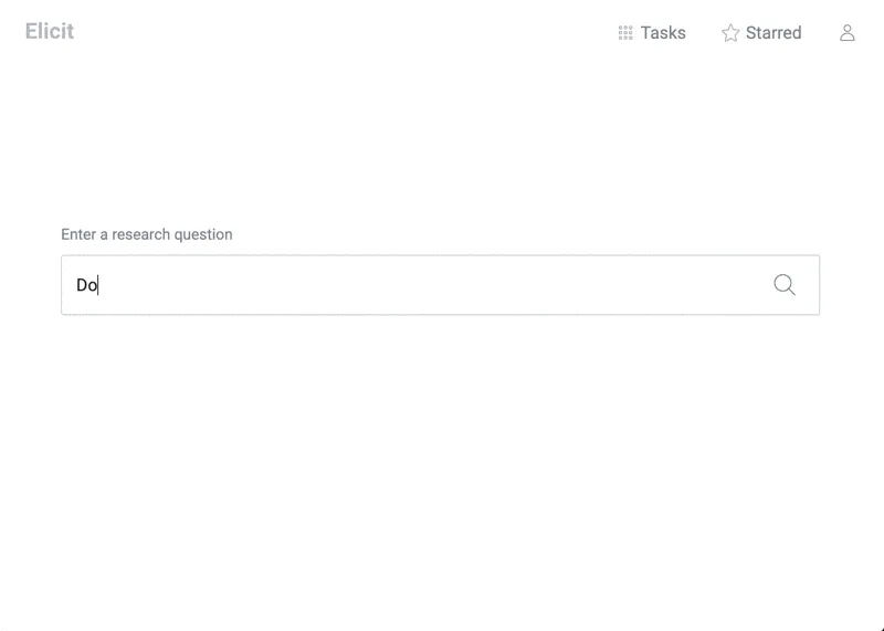 Elicit research question workflow