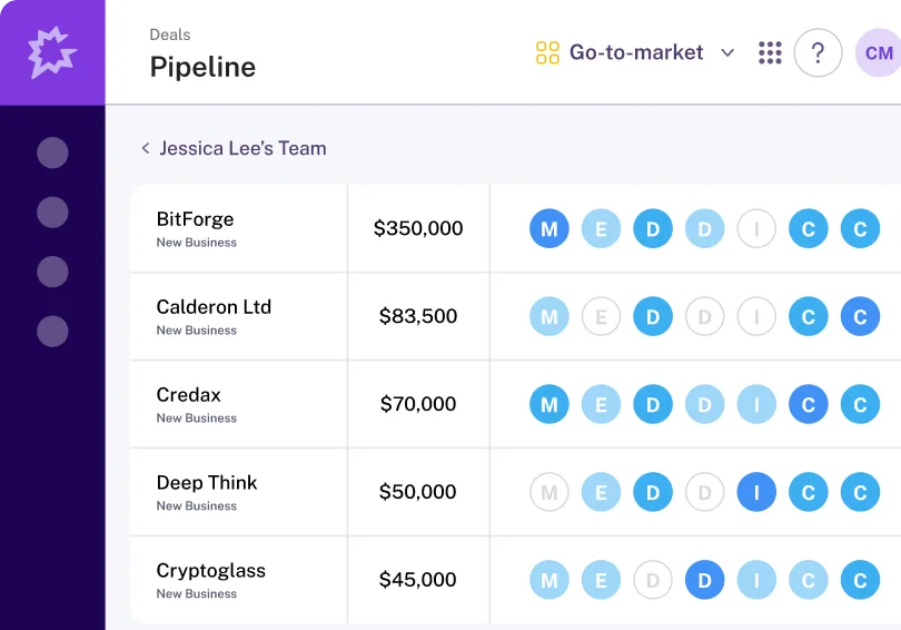 Gong product interface