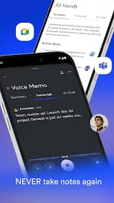 Otter.ai mobile meeting recorder shown in its Product Hunt gallery