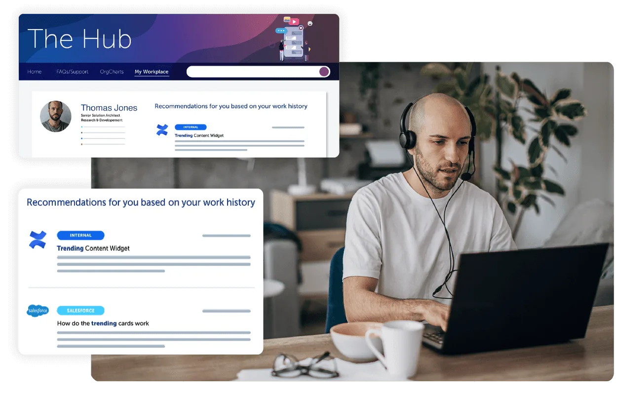 Coveo personalized employee hub