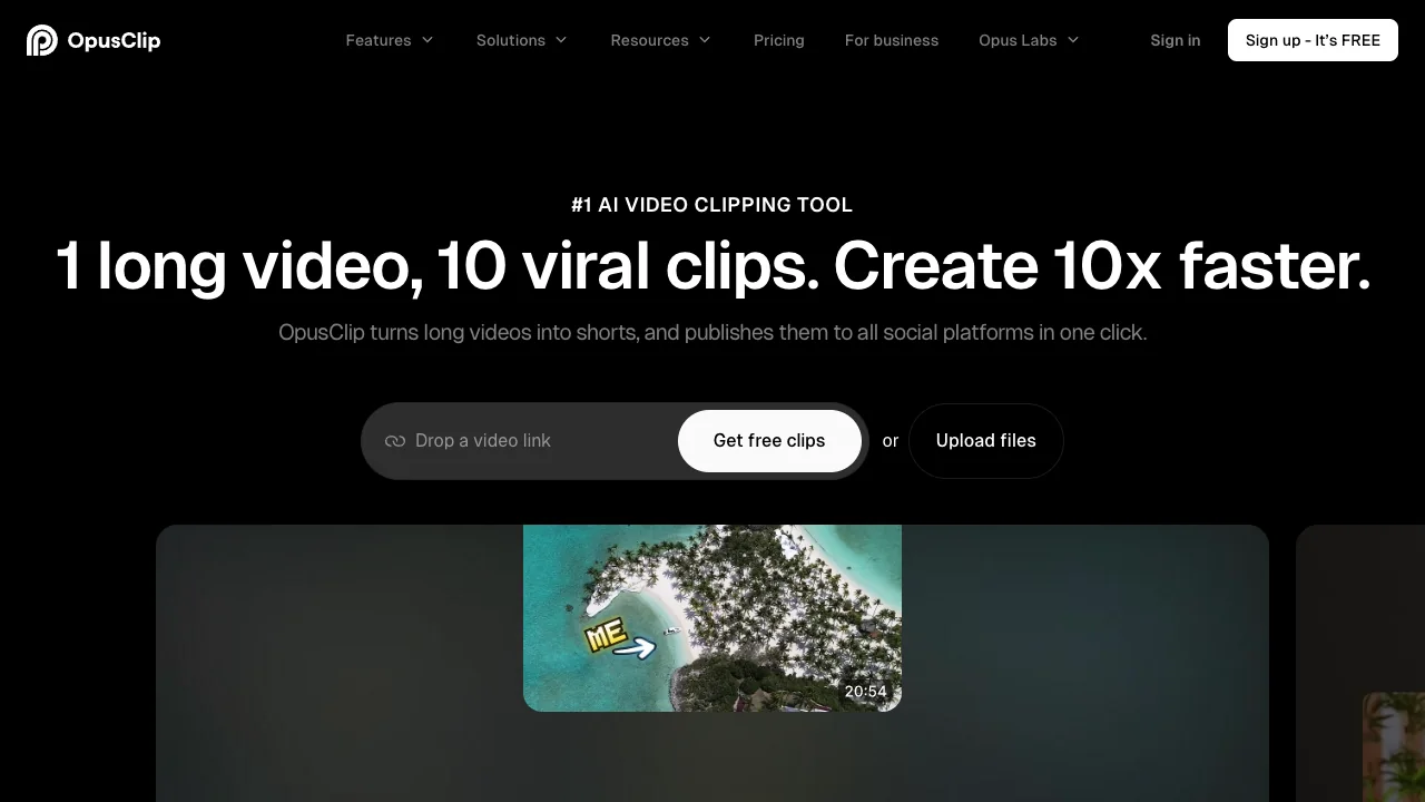 OpusClip clip review workspace