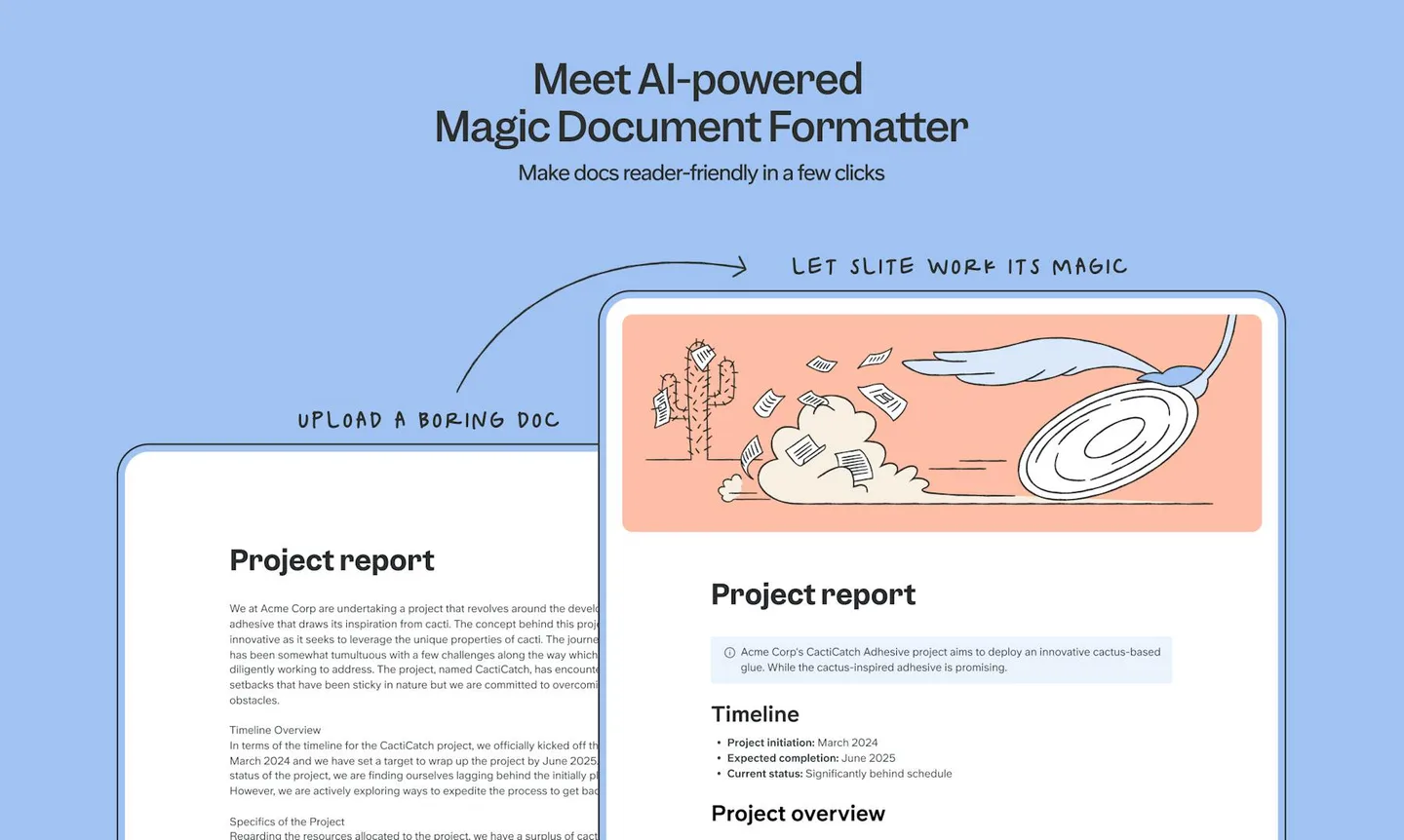 Slite AI document formatter